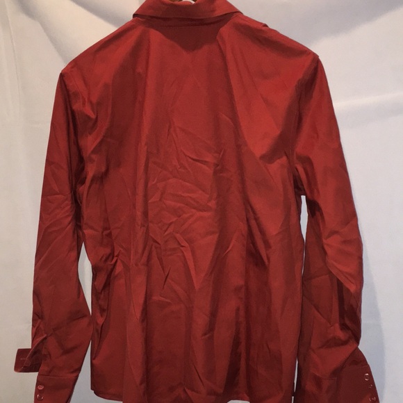 Chico’s Rust Orange Button Down Shirt | Size 3 - Picture 5 of 5